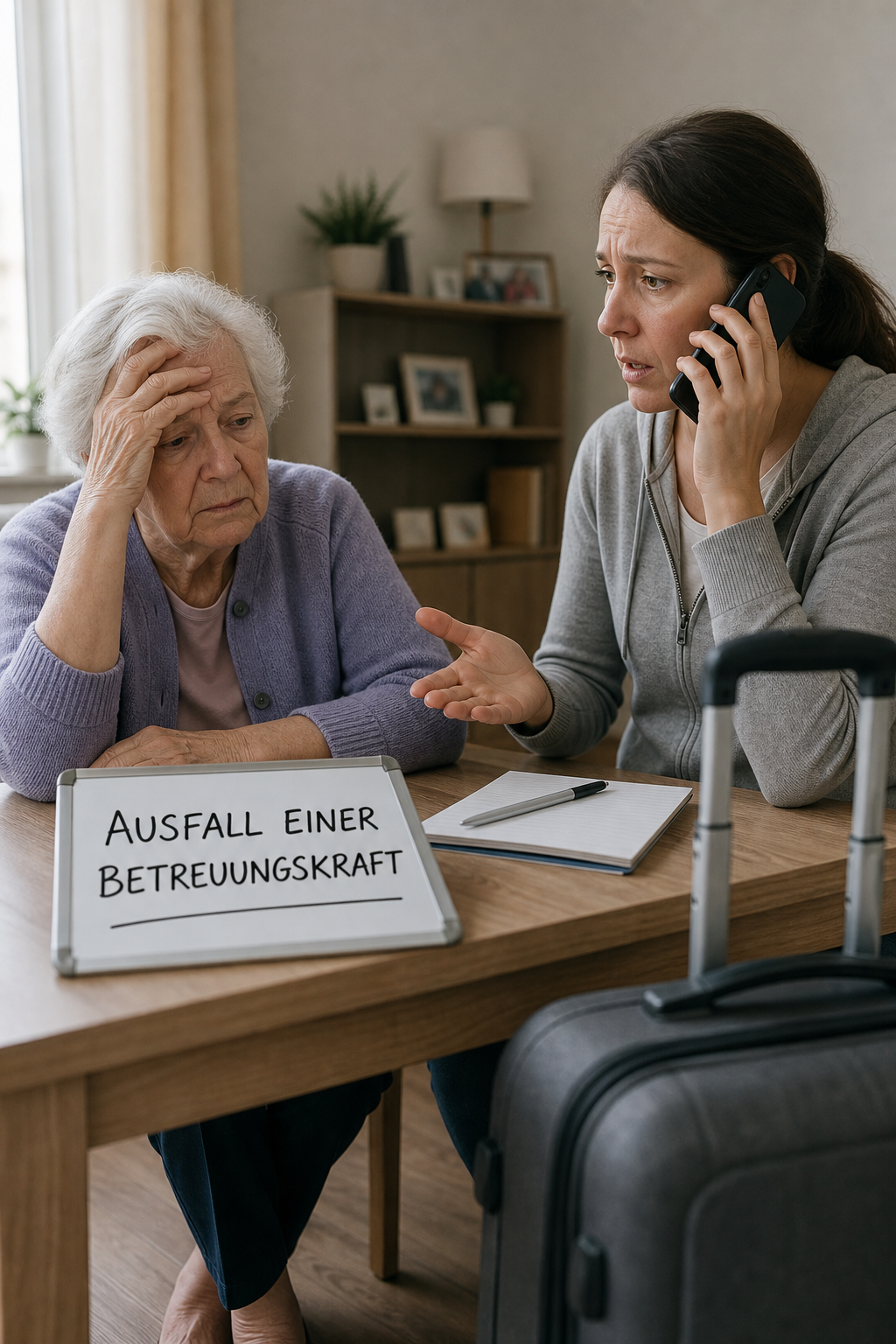 Was passiert, wenn die Betreuungskraft ausfällt?