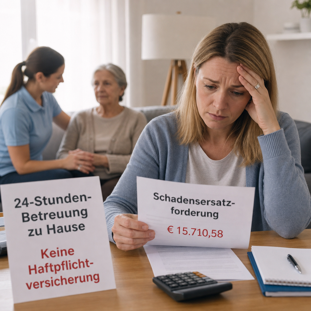 Private 24-Stunden-Betreuung ohne Haftpflichtversicherung – ein oft unterschätztes Risiko